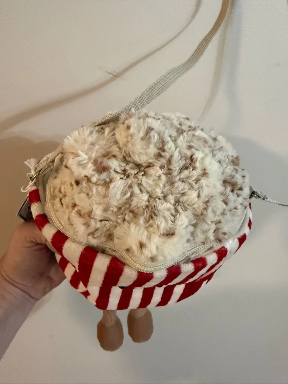 Jellycat Plush Popcorn Crossbody Bag – NEW